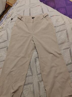 Vintage Rafaella Studio Petite Wide-Leg Pants in Light Beige